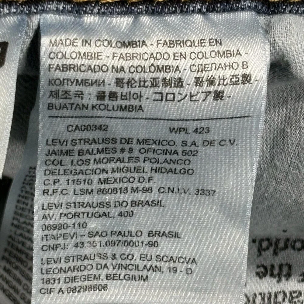 Levi's 559 Jeans Mens 34x33.5 Blue Medium Wash Relaxed Straight Denim Stretch